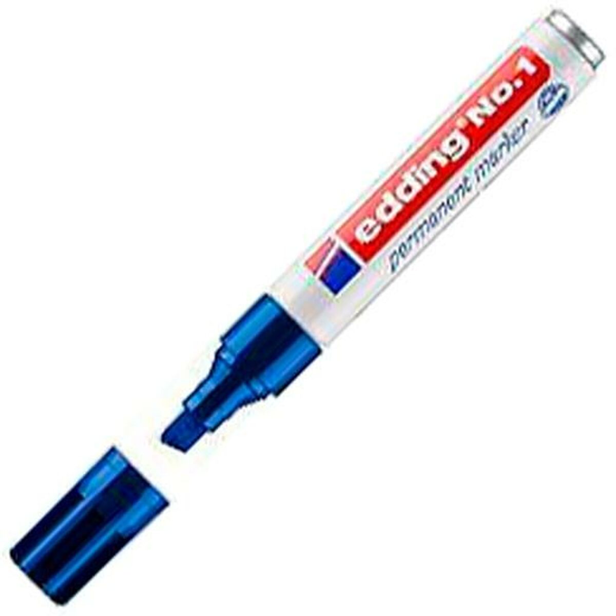 Marker permanent Edding Nº1 Albastru (10 Unități) - Birou și papetărie, Pixuri, creioane și articole de scris