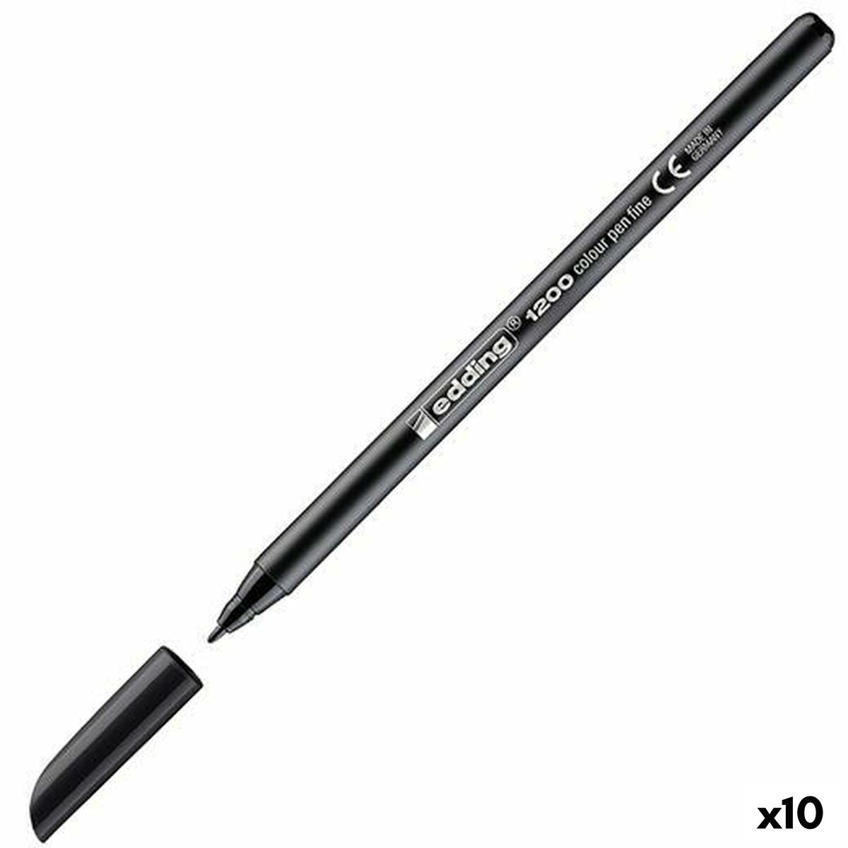 Carioci Edding 1200 Negru (10 Unități) - Birou și papetărie, Pixuri, creioane și articole de scris