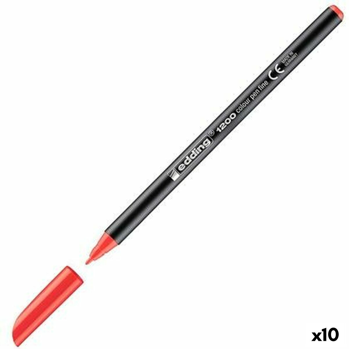 Carioci Edding 1200 Roșu (10 Unități) - Birou și papetărie, Pixuri, creioane și articole de scris