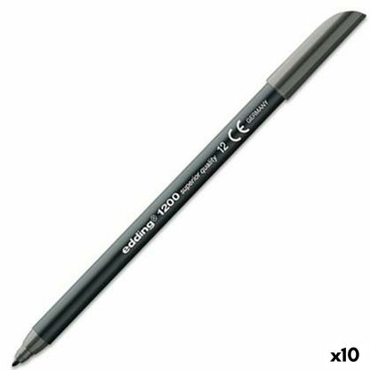 Cariocă Edding 1200 Gri (10 Unități) - Birou și papetărie, Pixuri, creioane și articole de scris