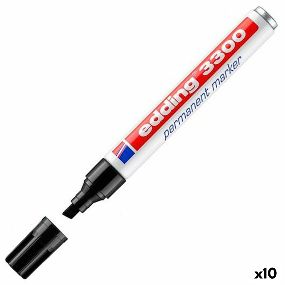 Marker permanent Edding 3300 Negru (10 Unități) - Birou și papetărie, Pixuri, creioane și articole de scris
