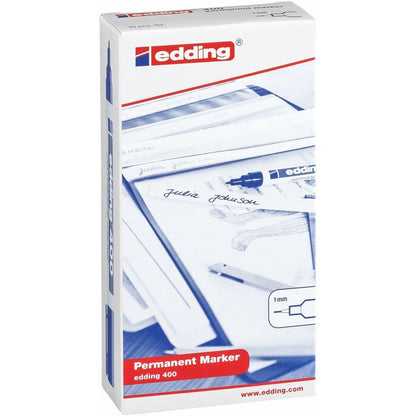 Marker permanent Edding 400-01 Negru 1 mm (10 Unități) - Birou și papetărie, Pixuri, creioane și articole de scris