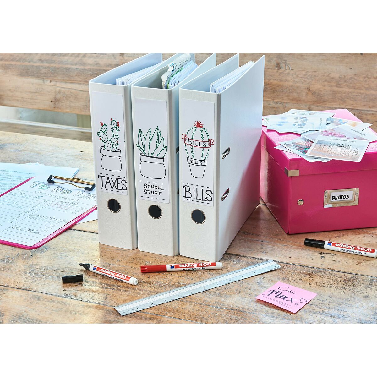 Marker permanent Edding 400-03 Albastru 1 mm (10 Unități) - Birou și papetărie, Pixuri, creioane și articole de scris