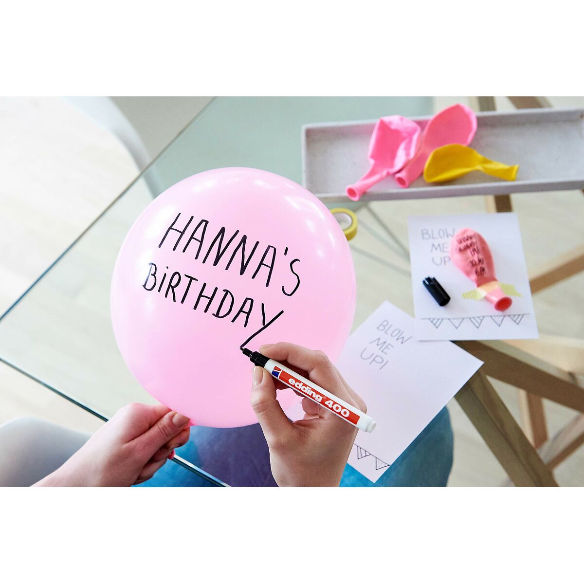 Marker permanent Edding 400-03 Albastru 1 mm (10 Unități) - Birou și papetărie, Pixuri, creioane și articole de scris