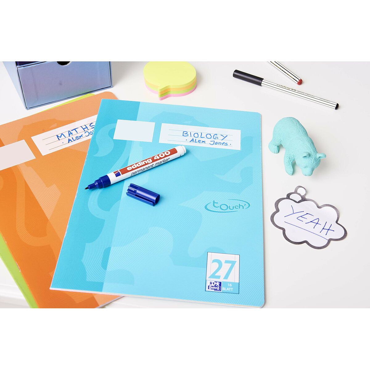 Marker permanent Edding 400-03 Albastru 1 mm (10 Unități) - Birou și papetărie, Pixuri, creioane și articole de scris