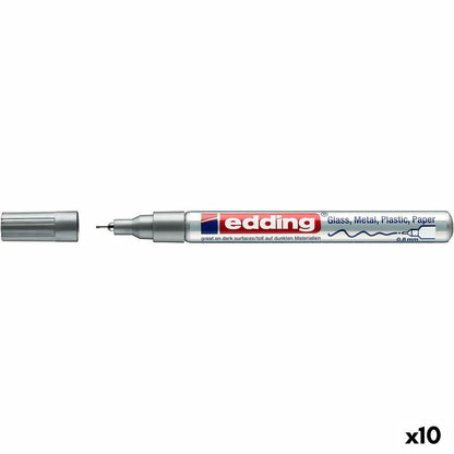 Marker permanent Edding 780 Argintiu (10 Unități) - Birou și papetărie, Pixuri, creioane și articole de scris