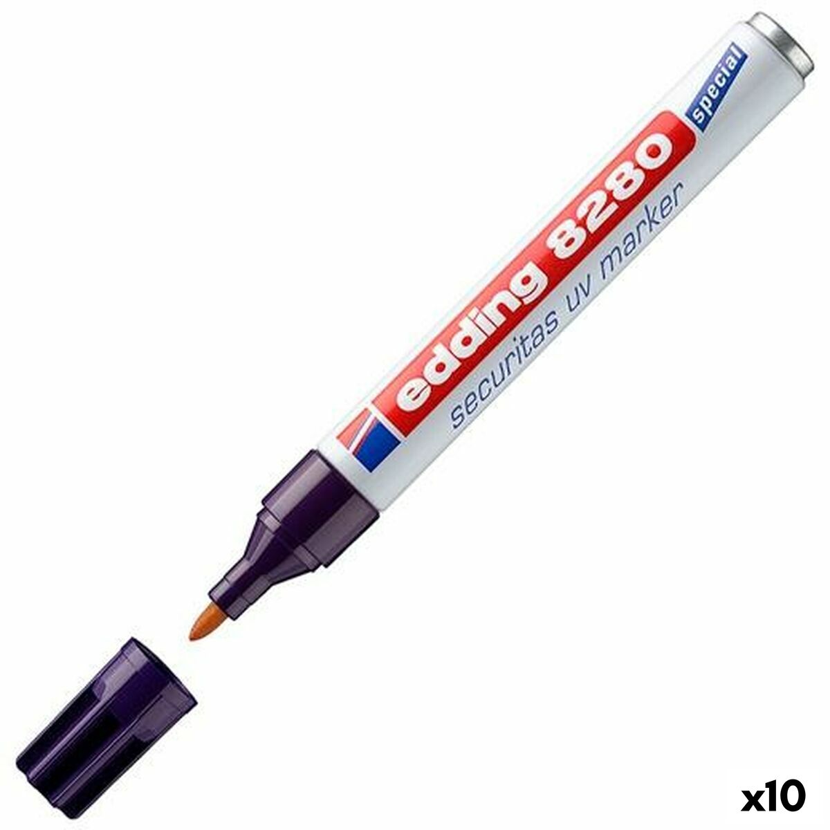 Marker permanent Edding Reacționează la lumina ultravioletă (10 Unități) - Birou și papetărie, Pixuri, creioane și articole de scris