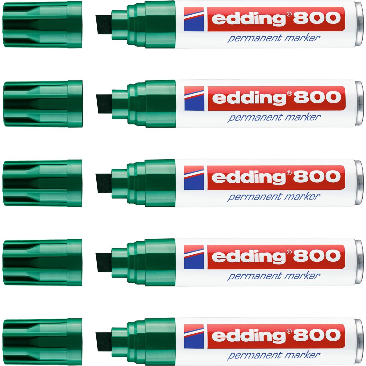 Marker permanent Edding 800 Verde (5 Unități) - Birou și papetărie, Pixuri, creioane și articole de scris