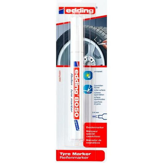 Marker permanent Edding Alb 2-4 mm (5 Unități) - Birou și papetărie, Pixuri, creioane și articole de scris