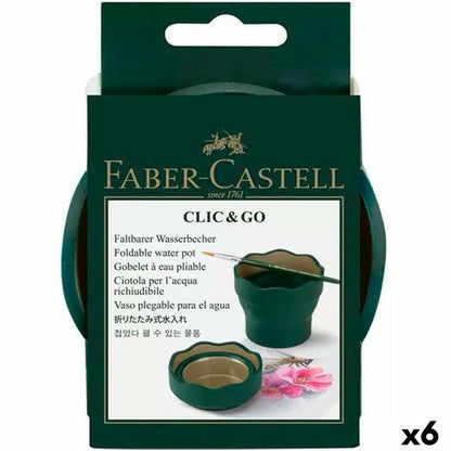 Pahar Faber-Castell Clic & Go Pliabil Verde inchis 6 Piese - Birou și papetărie, Arte și Meserii