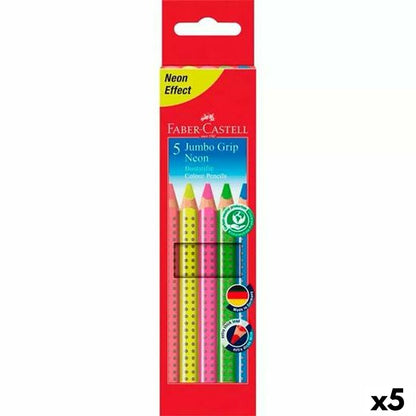Creioane culori Faber-Castell Neon Multicolor (5 Unități) - Birou și papetărie, Arte și Meserii