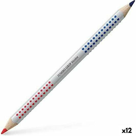 Creioane culori Faber-Castell Jumbo Albastru Roșu (12 Unități) - Birou și papetărie, Arte și Meserii