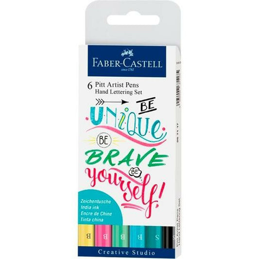 Set de Carioci Faber-Castell Pitt Artist Caligrafie Carcasă Plăcintă (5 Unități) - Birou și papetărie, Pixuri, creioane și articole de scris