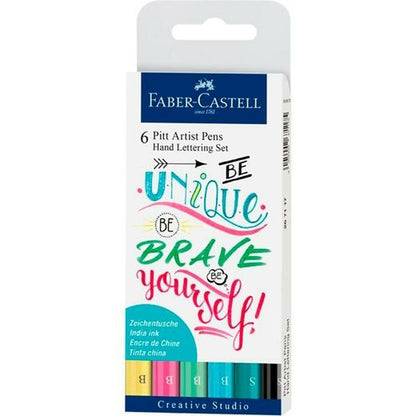 Set de Carioci Faber-Castell Pitt Artist Caligrafie Carcasă Plăcintă (5 Unități) - Birou și papetărie, Pixuri, creioane și articole de scris