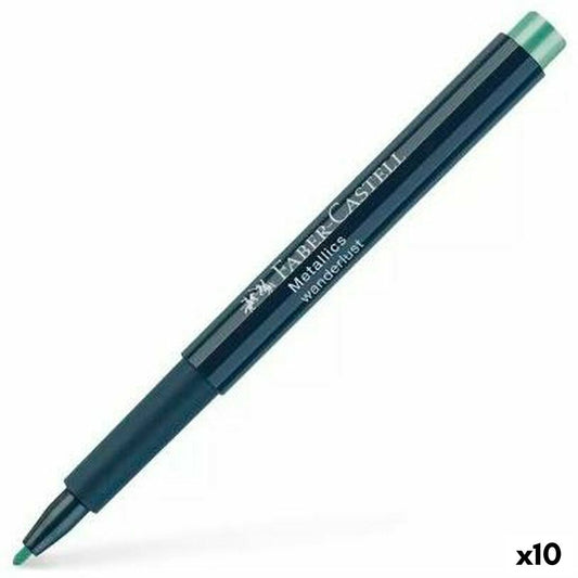 Carioci Faber-Castell Metallics Wanderlust Verde (10 Unități) - Birou și papetărie, Pixuri, creioane și articole de scris