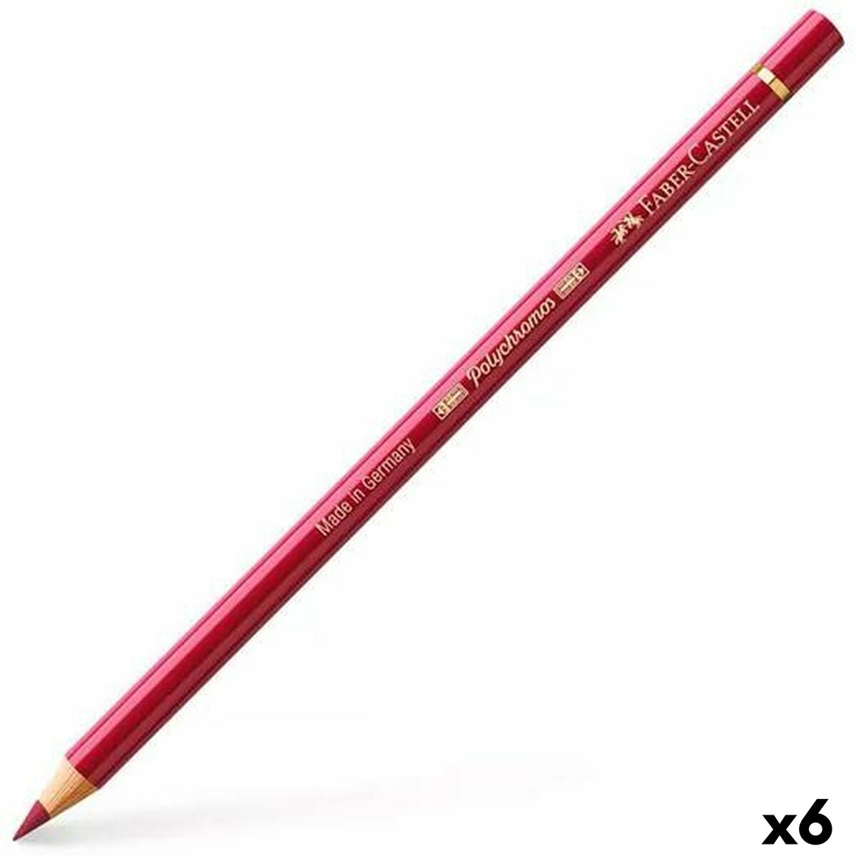 Creioane culori Faber-Castell Polychromos Roșu Intens 6 Piese - Birou și papetărie, Arte și Meserii