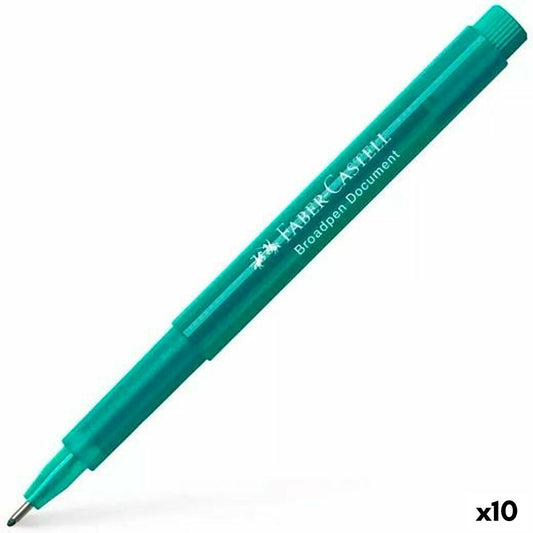 Carioci Faber-Castell Broadpen Document Turquoise (10 Unități) - Birou și papetărie, Pixuri, creioane și articole de scris