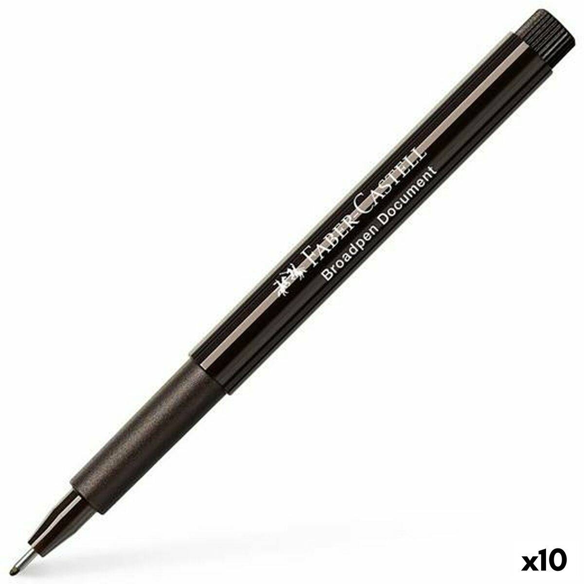 Carioci Faber-Castell Broadpen Document Negru (10 Unități) - Birou și papetărie, Pixuri, creioane și articole de scris