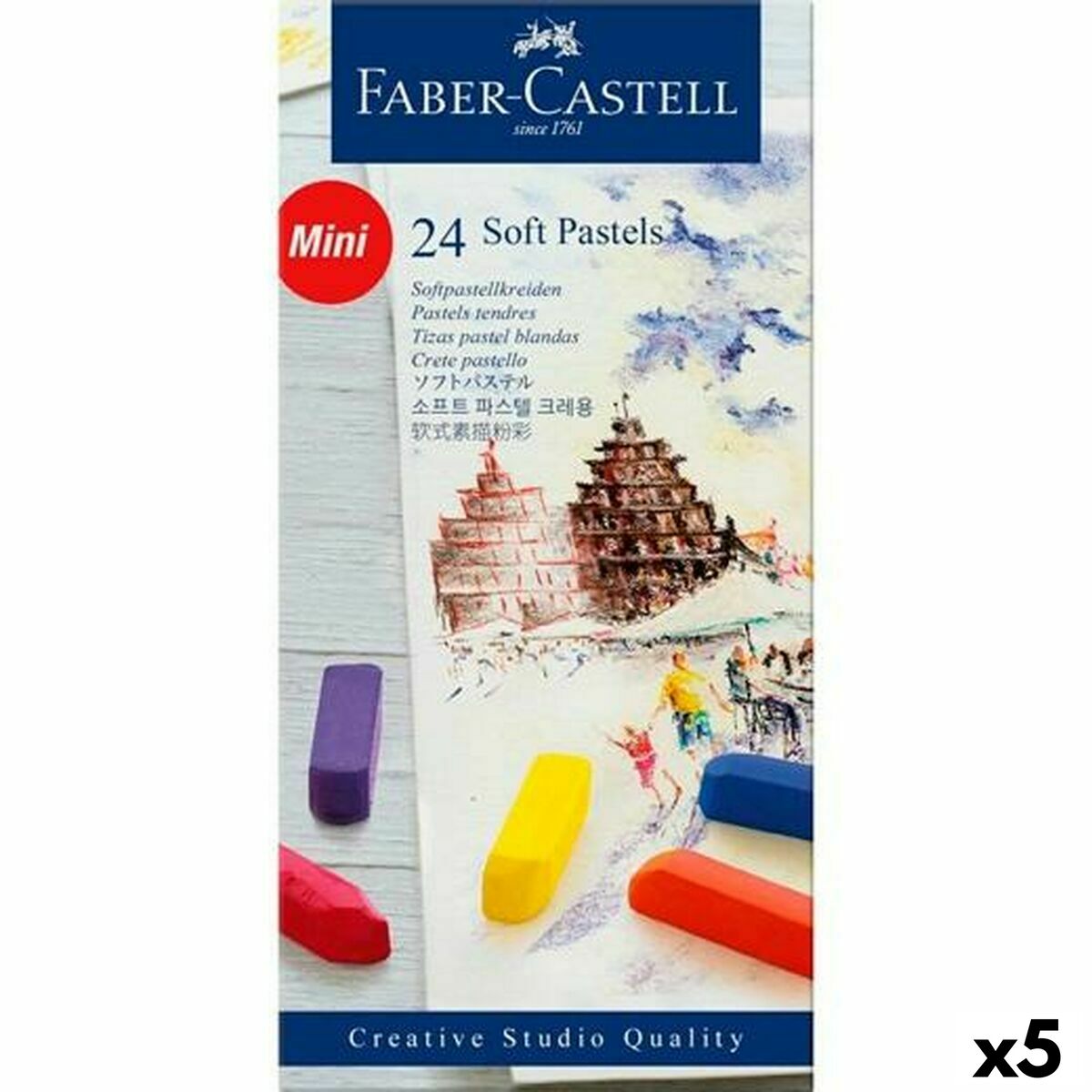 Set of soft pastel chalks Faber-Castell Multicolor (5 Unități) - Birou și papetărie, Arte și Meserii