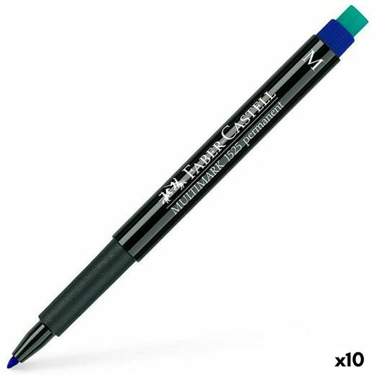 Marker permanent Faber-Castell Multimark 1523 M Albastru (10 Unități) - Birou și papetărie, Pixuri, creioane și articole de scris