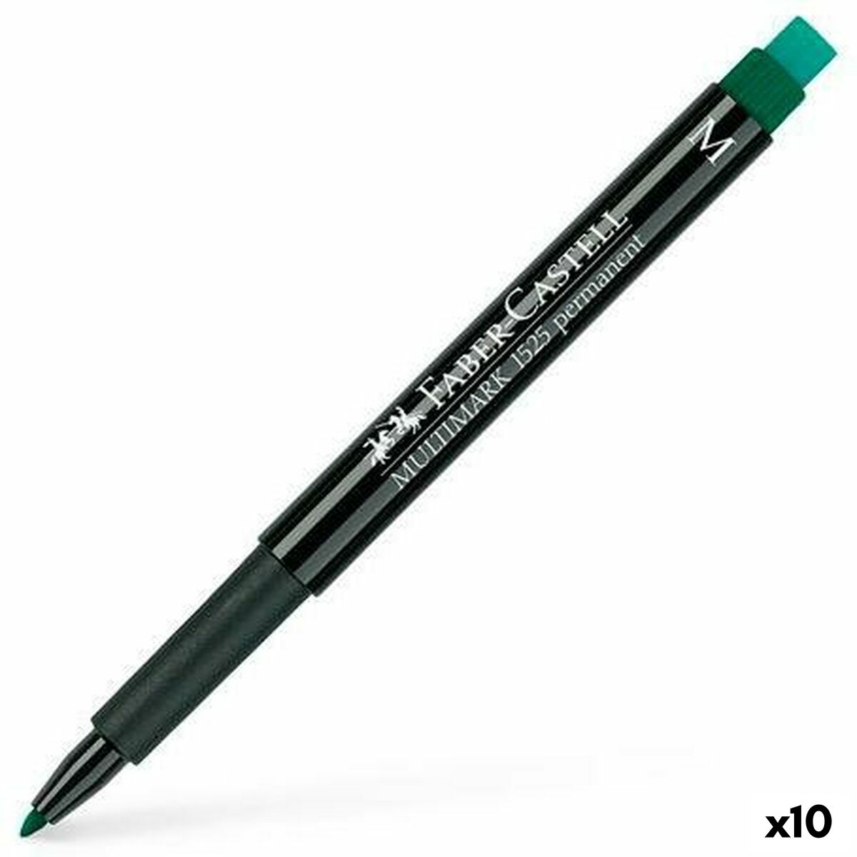 Marker permanent Faber-Castell Multimark 1525 M Verde (10 Unități) - Birou și papetărie, Pixuri, creioane și articole de scris