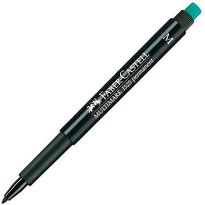 Marker permanent Faber-Castell Multimark 1525 M Negru (10 Unități) - Birou și papetărie, Pixuri, creioane și articole de scris