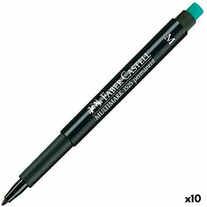 Marker permanent Faber-Castell Multimark 1525 M Negru (10 Unități) - Birou și papetărie, Pixuri, creioane și articole de scris