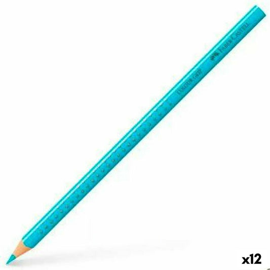Creioane culori Faber-Castell Colour Grip Turquoise (12 Unități) - Birou și papetărie, Arte și Meserii