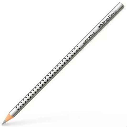 Creioane culori Faber-Castell Colour Grip Argintiu (12 Unități) - Birou și papetărie, Arte și Meserii