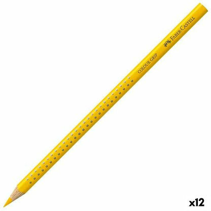 Creioane culori Faber-Castell Colour Grip Galben (12 Unități) - Birou și papetărie, Arte și Meserii
