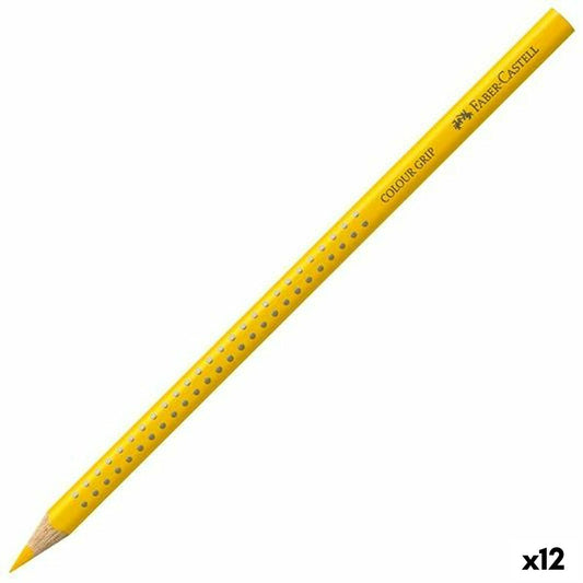 Creioane culori Faber-Castell Colour Grip Galben (12 Unități) - Birou și papetărie, Arte și Meserii