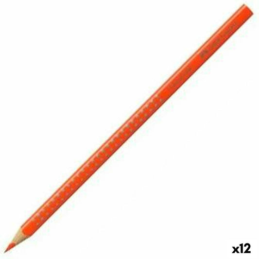 Creioane culori Faber-Castell Colour Grip Portocaliu închis (12 Unități) - Birou și papetărie, Arte și Meserii