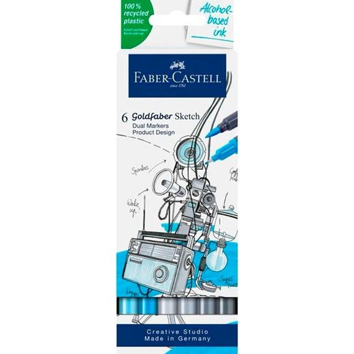 Set de Carioci Faber-Castell Goldfaber Sketch - Product Design Double 6 Piese - Birou și papetărie, Pixuri, creioane și articole de scris