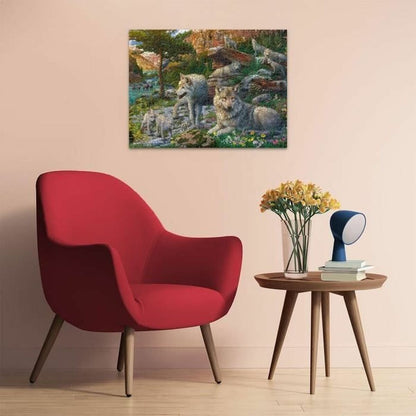 Puzzle Ravensburger Wolves in Spring - Jucarii si jocuri, Puzzle-uri și puzzle-uri