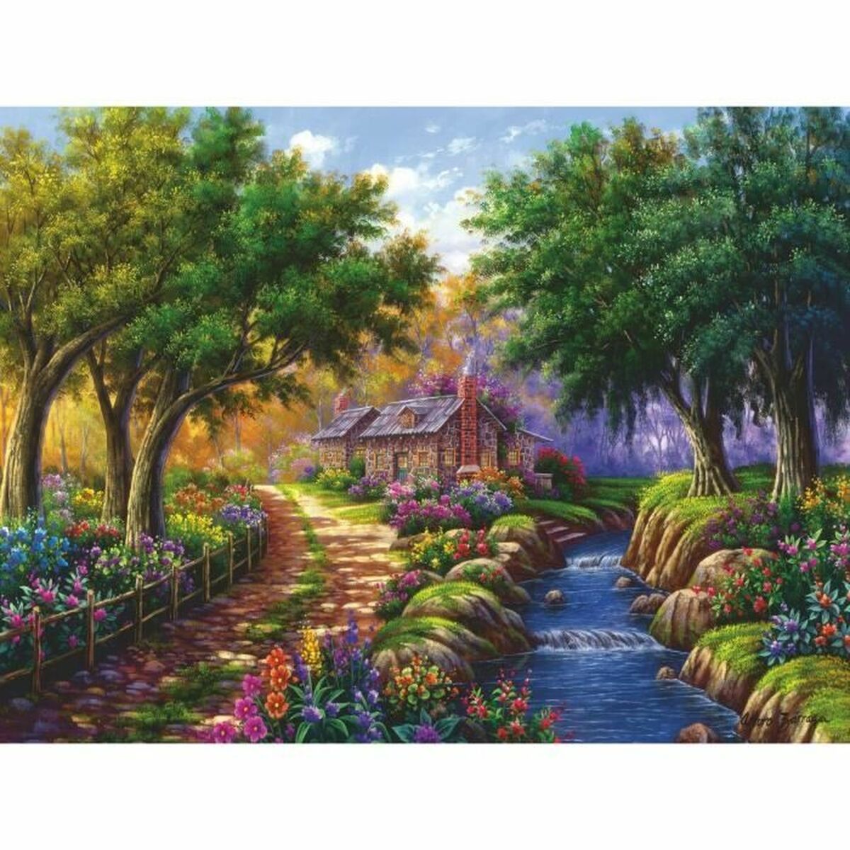 Puzzle Ravensburger Cottage By The River - Jucarii si jocuri, Puzzle-uri și puzzle-uri