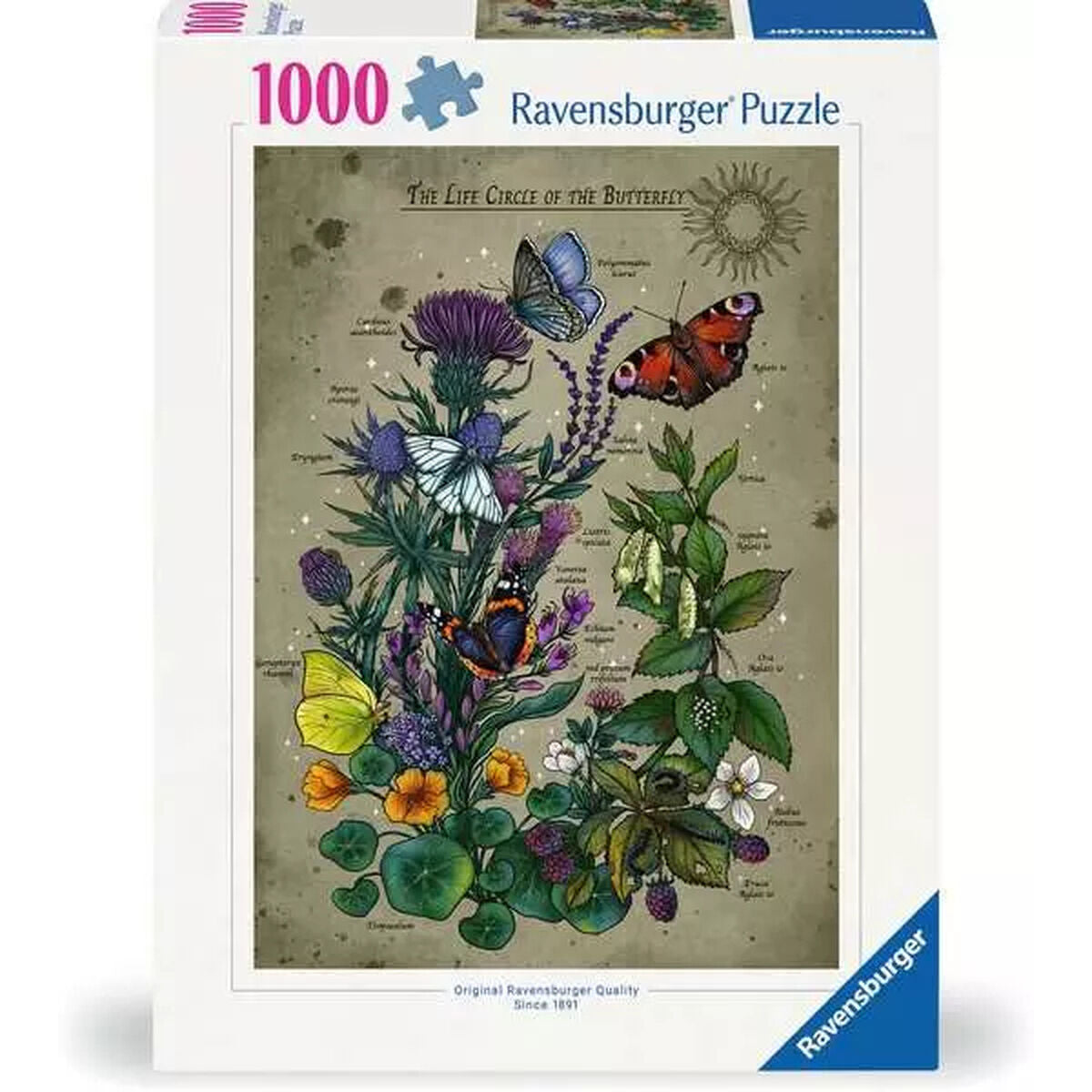Puzzle Ravensburger The Life Circle of the Butterfly 1000 Piese - Jucarii si jocuri, Puzzle-uri și puzzle-uri
