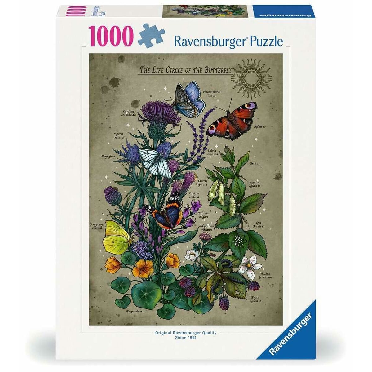 Puzzle Ravensburger The Life Circle of the Butterfly 1000 Piese - Jucarii si jocuri, Puzzle-uri și puzzle-uri