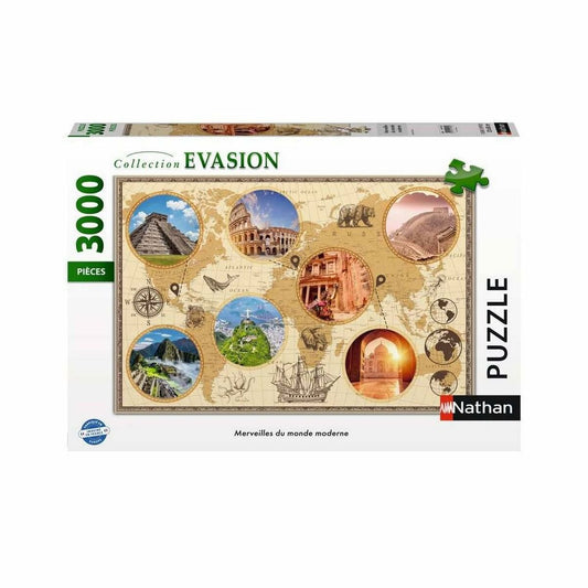 Puzzle Nathan merveilles du monde moderne 3000 Piese - Jucarii si jocuri, Puzzle-uri și puzzle-uri