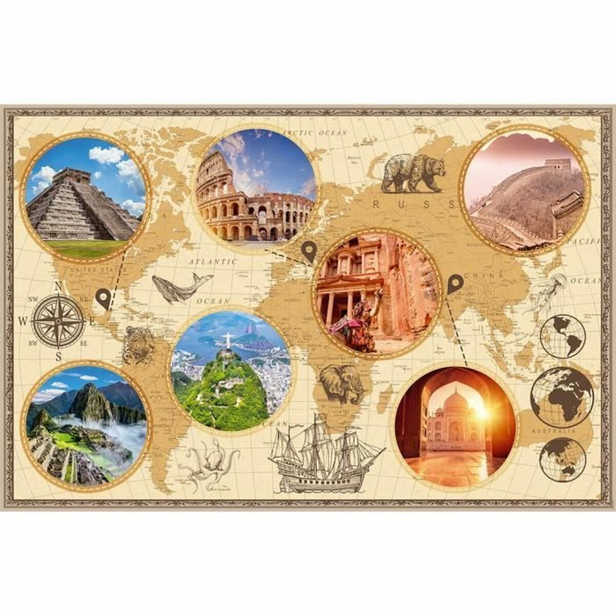 Puzzle Nathan merveilles du monde moderne 3000 Piese - Jucarii si jocuri, Puzzle-uri și puzzle-uri