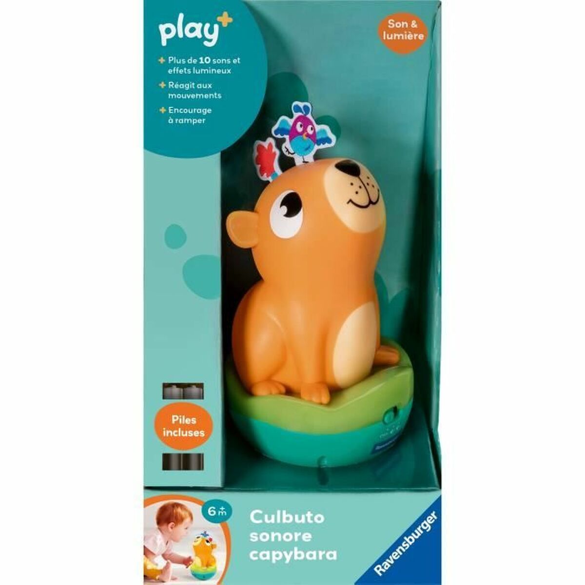 Jucărie pentru copii Ravensburger Capybara Sound Tumbler - Bebelus, Jucăriile copilăriei timpurii