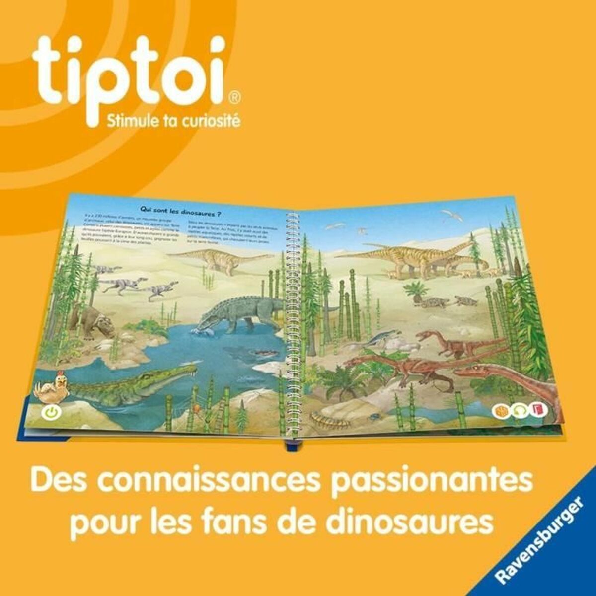 Joc Educativ Ravensburger tiptoi® Starter Dino-4005556001750 (FR) - Jucarii si jocuri, Jocuri și accesorii