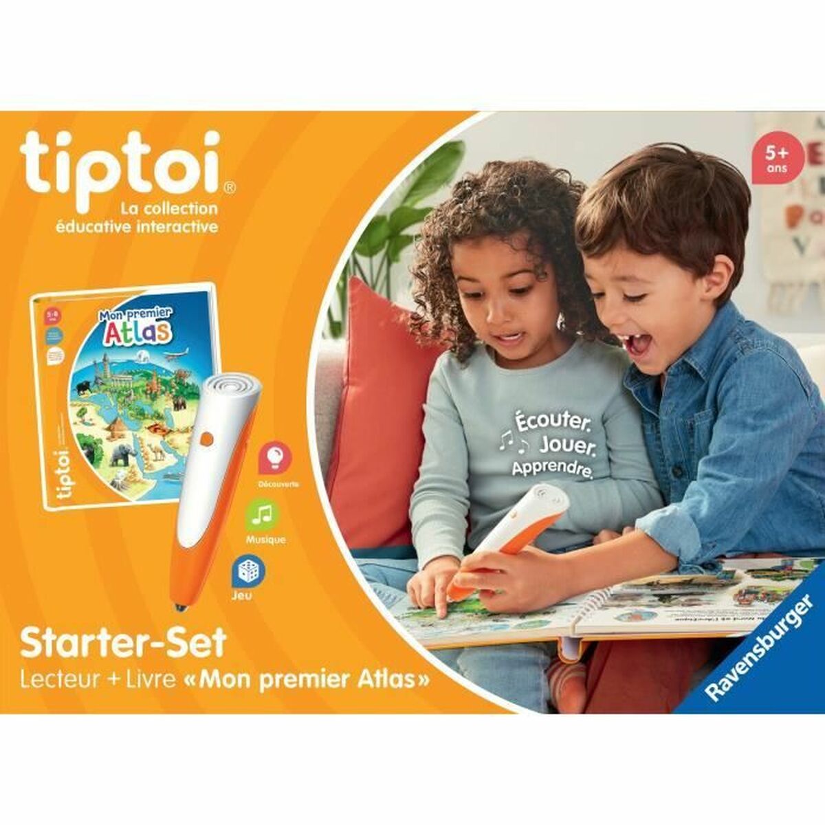 Joc Educativ Ravensburger tiptoi® Starter Atlas 4005556001774 (FR) - Jucarii si jocuri, Jocuri și accesorii