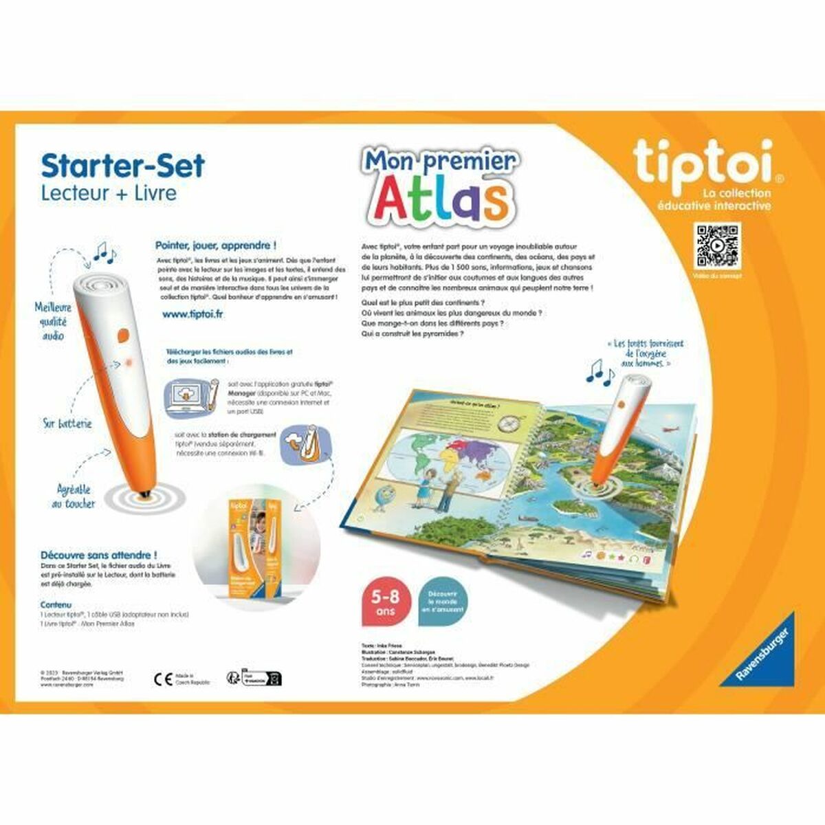 Joc Educativ Ravensburger tiptoi® Starter Atlas 4005556001774 (FR) - Jucarii si jocuri, Jocuri și accesorii