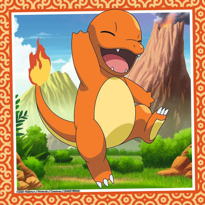Set de 3 Puzzle-uri Pokémon Ravensburger 05586 Bulbasaur, Charmander & Squirtle 147 Piese - Jucarii si jocuri, Puzzle-uri și puzzle-uri