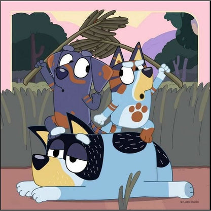 Set de 3 Puzzle-uri Bluey Ravensburger 05685 147 Piese - Jucarii si jocuri, Puzzle-uri și puzzle-uri