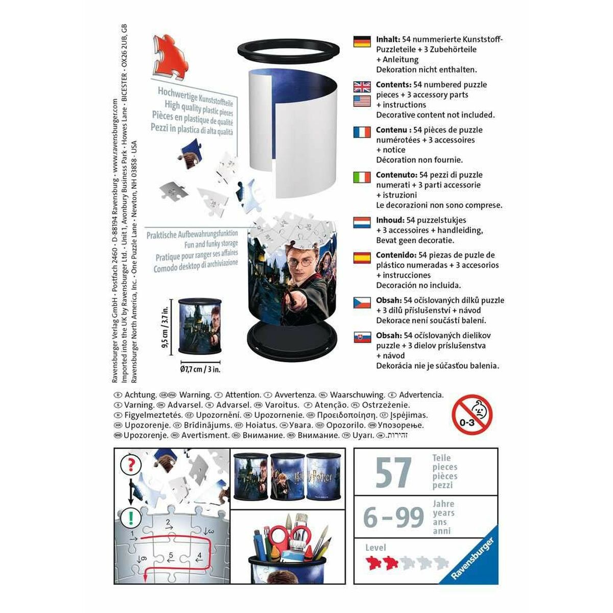 Puzzle 3D Ravensburger Iceland: Kirkjuffellsfoss 57 Piese 3D Suport pentru Creioane - Jucarii si jocuri, Puzzle-uri și puzzle-uri