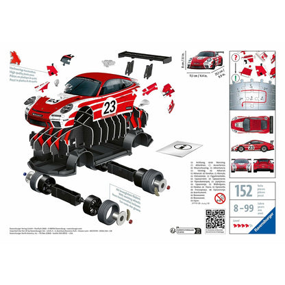 Puzzle 3D Porsche 911 GT3 Cup Salzburg 152 Piese - Jucarii si jocuri, Puzzle-uri și puzzle-uri
