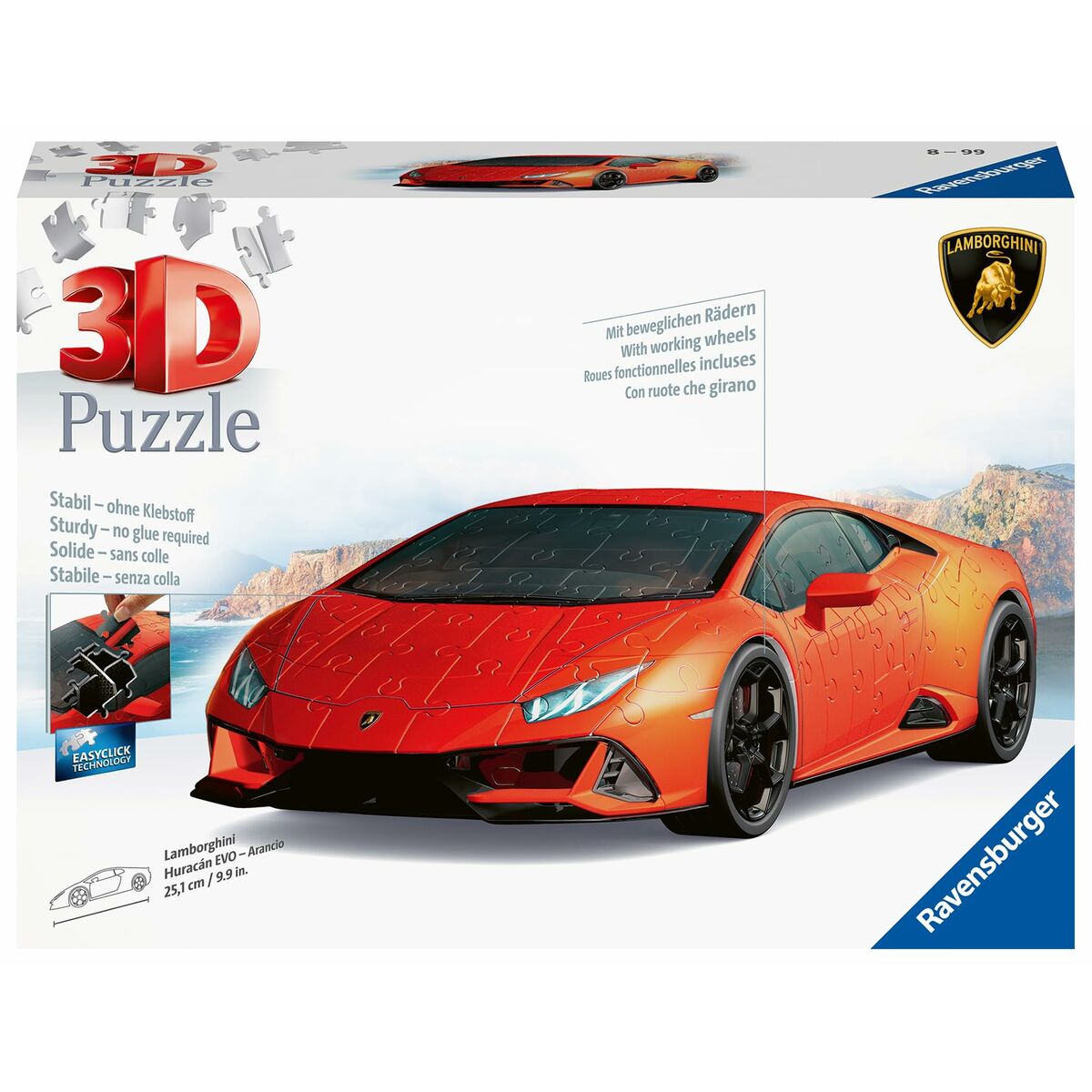 Puzzle 3D Ravensburger Lamborghini 25 cm Mașină 108 Piese - Jucarii si jocuri, Puzzle-uri și puzzle-uri