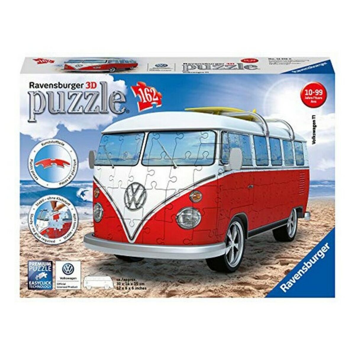 Puzzle 3D Volkswagen Van Ravensburger 12516 162 Piese - Jucarii si jocuri, Puzzle-uri și puzzle-uri