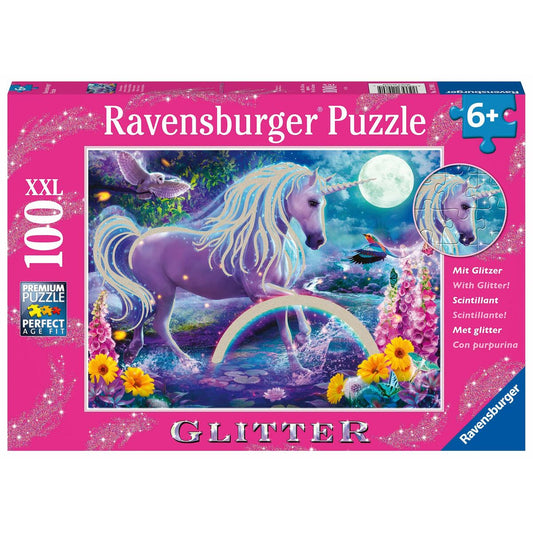 Puzzle Ravensburger 12980 Unicorn Purpurină XXL 100 Piese - Jucarii si jocuri, Puzzle-uri și puzzle-uri